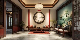 中式典雅客厅室内装饰图
