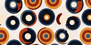 多彩圆圈几何图案背景