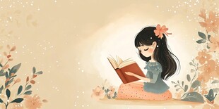 女孩静谧时光中的阅读时刻