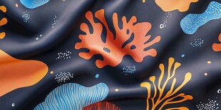 海洋风抽象珊瑚图案纹理