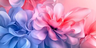 梦幻渐变花朵背景图