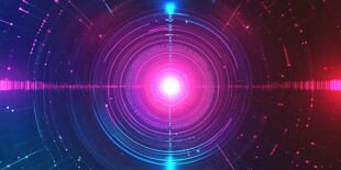 科技感炫彩圆形光效背景