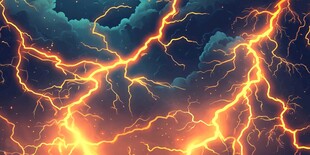 震撼闪电风暴场景