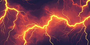 震撼闪电风暴背景画面