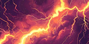 炫彩雷电风暴景象