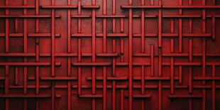 红色几何图案立体背景