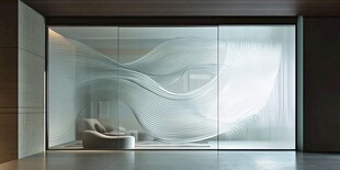 现代极简风格室内艺术隔断