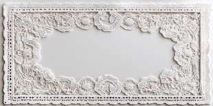 白色精致蕾丝花边装饰框
