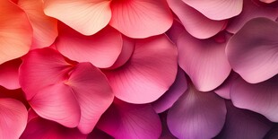 浪漫多彩玫瑰花瓣特写