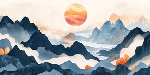 日出群山间 云雾绕峰峦