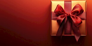 精美红蝴蝶结礼品盒