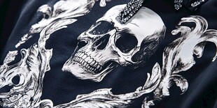 骷髅印花服饰细节展示