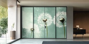 清新蒲公英图案衣柜门