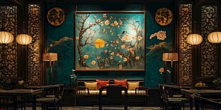 中式古风雅致客厅场景