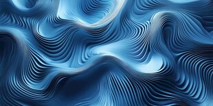 蓝色波纹抽象艺术背景
