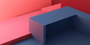 多彩几何立体场景