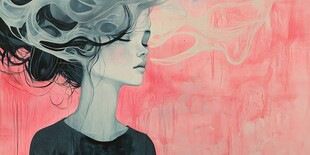 梦幻发丝少女的艺术形象