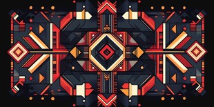 几何抽象艺术风图案设计