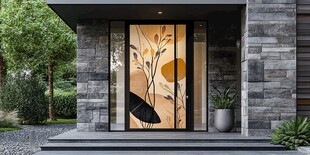 现代风格艺术入户门设计