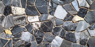 碎拼石材纹理墙面特写