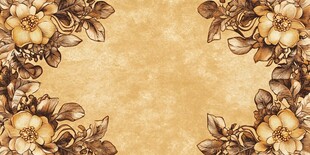 复古花卉边框背景图