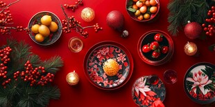 喜庆中式风圣诞装饰摆件