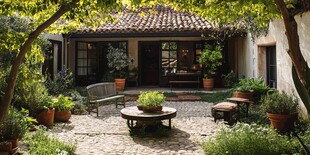 静谧庭院的惬意户外空间