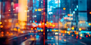 都市夜景光斑梦幻视觉