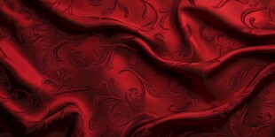 红色花纹绸缎质感背景图