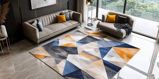 现代简约风客厅地毯展示