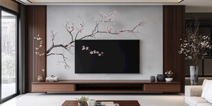 新中式客厅电视背景墙装饰