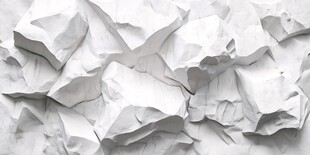 皱巴巴的白纸纹理特写