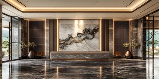 奢华新中式风格酒店大堂