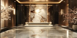 豪华新中式风格大堂空间