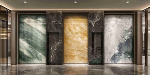 多样大理石墙面展示空间