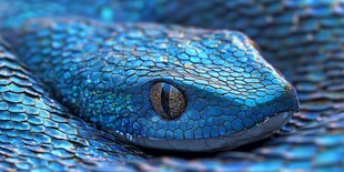 蓝蛇特写 神秘的冷艳之美