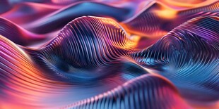 炫彩波浪形数字艺术纹理