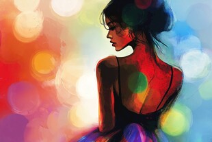 梦幻背影少女的绚丽风采