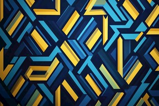 蓝黄几何图案背景纹理