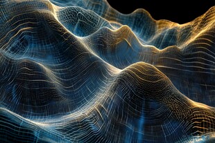 科技感流动线条抽象景观