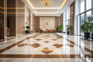 豪华大气的酒店大堂空间