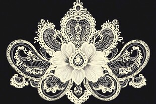 精美白色蕾丝花纹图案