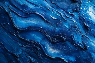 梦幻蓝色流体纹理艺术