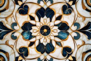 精美华丽的几何花卉图案