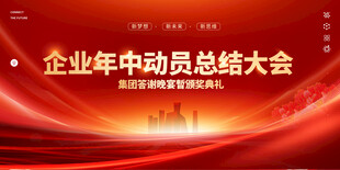 红色企业会议背景