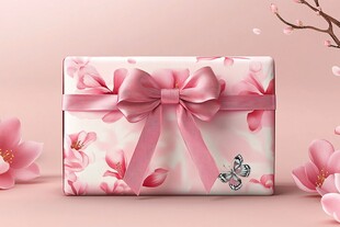 粉色花卉礼盒 浪漫氛围感