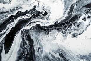 黑白流体艺术抽象纹理画面