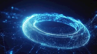 蓝色科技感环形数据光效