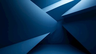 蓝色几何空间建筑景观