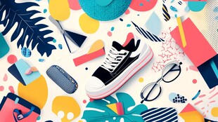 潮流鞋款与多彩配饰组合